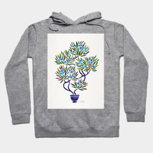 Blue Bonsai Orange Hoodie